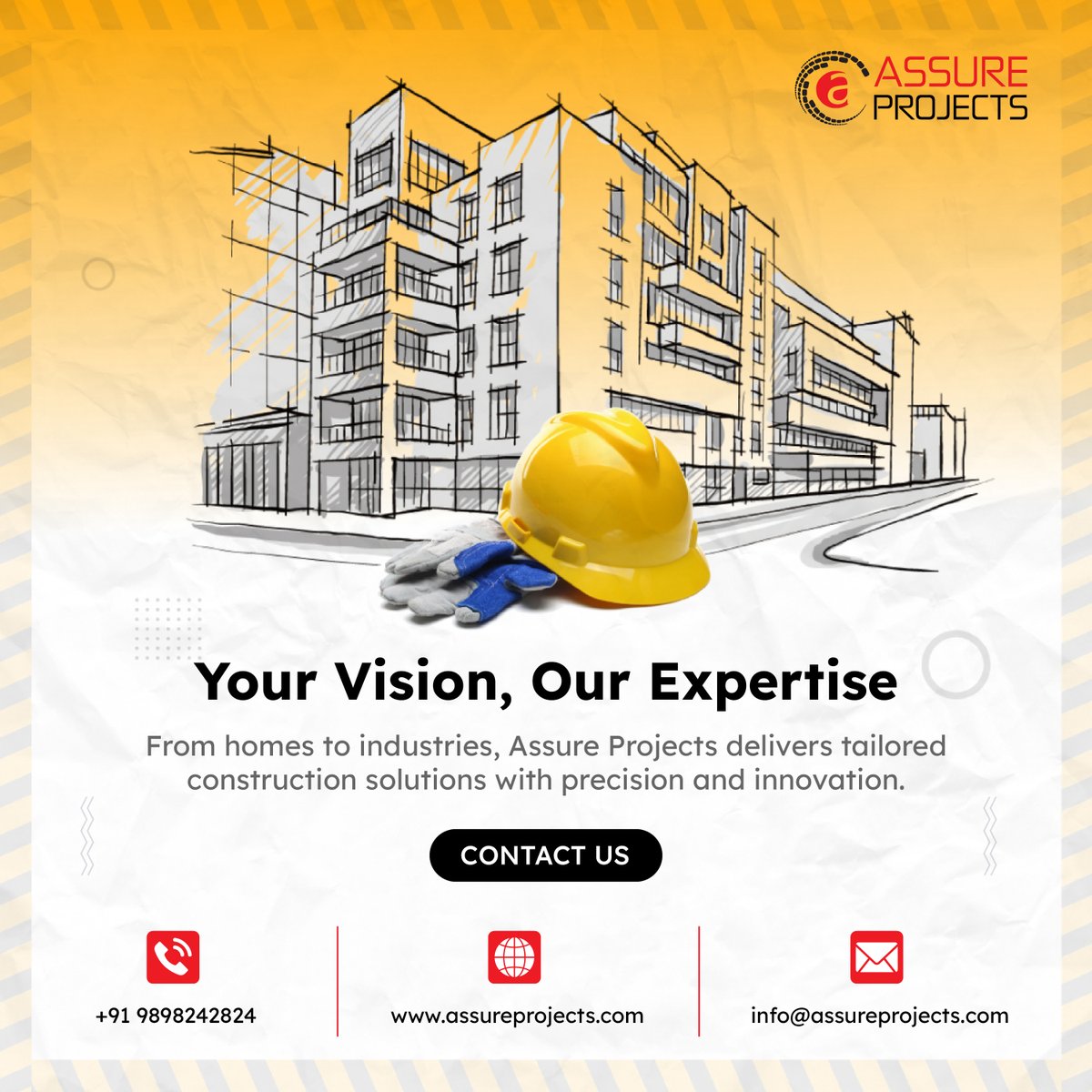 Assureprojects's tweet image. Transform Your Vision with Assure Projects
At @Assureprojects , we deliver high-quality construction solutions tailored to your needs. From innovative designs to efficient project management, our team ensures every project succeeds
#ConstructionExcellence #BuildingDreams