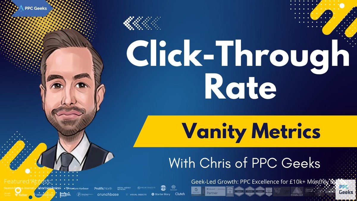 PPC_Geeks's tweet image. 🚀 Click-through rate (CTR) is important, but conversions &amp;amp; revenue are what truly matter! 💡 Watch Chris from PPC Geeks explain why you should focus on ROAS and lead quality over vanity metrics. 🏆 Let’s talk real results! Watch here: youtu.be/exERHs0yqV8 #PPCGeeks #GoogleAds