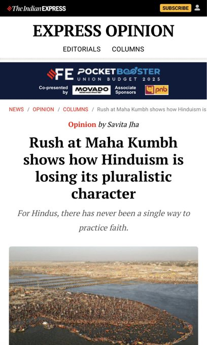rishibagree's tweet photo. Author name - Savita Jha 
Author full name - Savita Jha Khan 

Hope this helps in providing the Anti-Kumbh context https://t.co/mjLIsqMTaW
