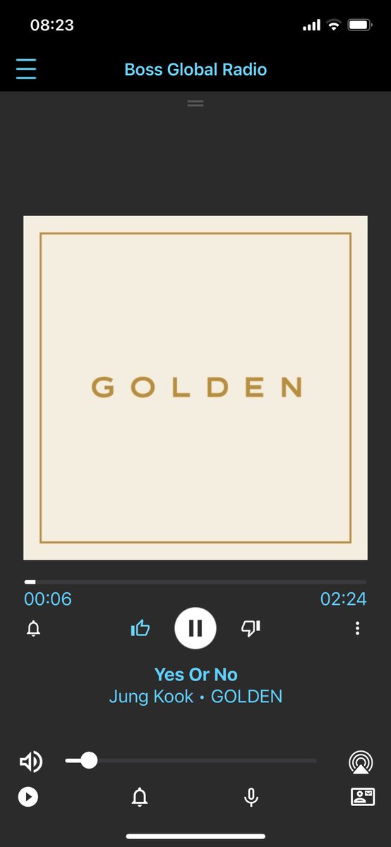 CarinaSEGADE's tweet photo. Now listening to #YesOrNo by #Jungkook from his #Goden solo album on @BossGlobalRadio 👌 thank you definitely you know who to make my morning brighter 🤩💚
#TKRadio https://t.co/L2u15oErvM