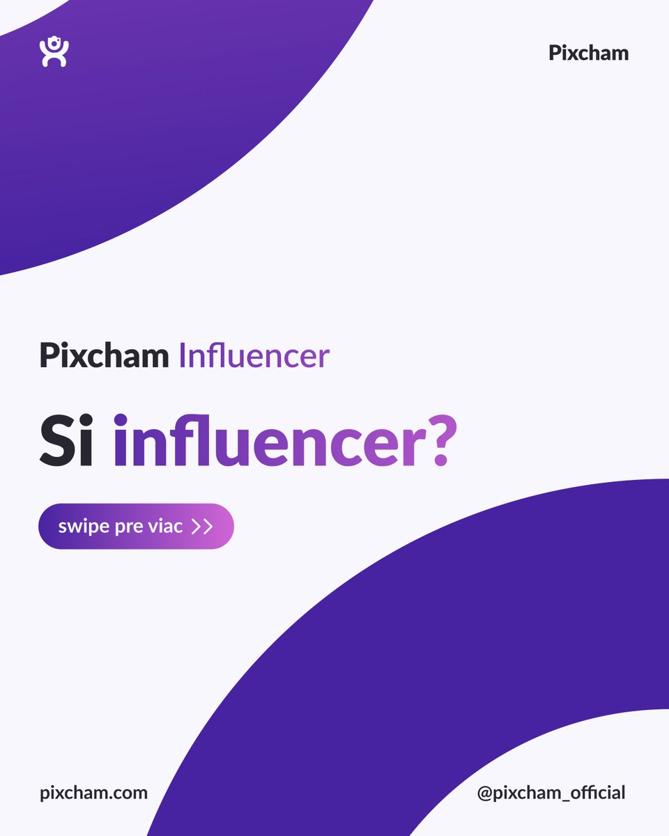 pixchamofficial's tweet photo. Si pripravený/á stať sa súčasťou Pixcham Influencer komunity? 

Otvárame nové možnosti pre tvoju kariéru influencera! 💜

Pripoj sa k našej rastúcej komunite influencerov a začni zarábať na svojích selfie výzvach! 

Registruj sa na https://t.co/BhsB4QMGnB 

#PixchamInfluencer https://t.co/RBMI3WCrC6