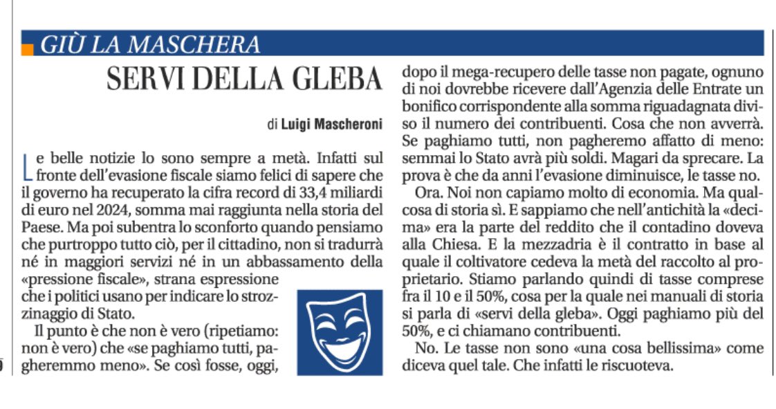 Le tasse non sono una cosa bellissima