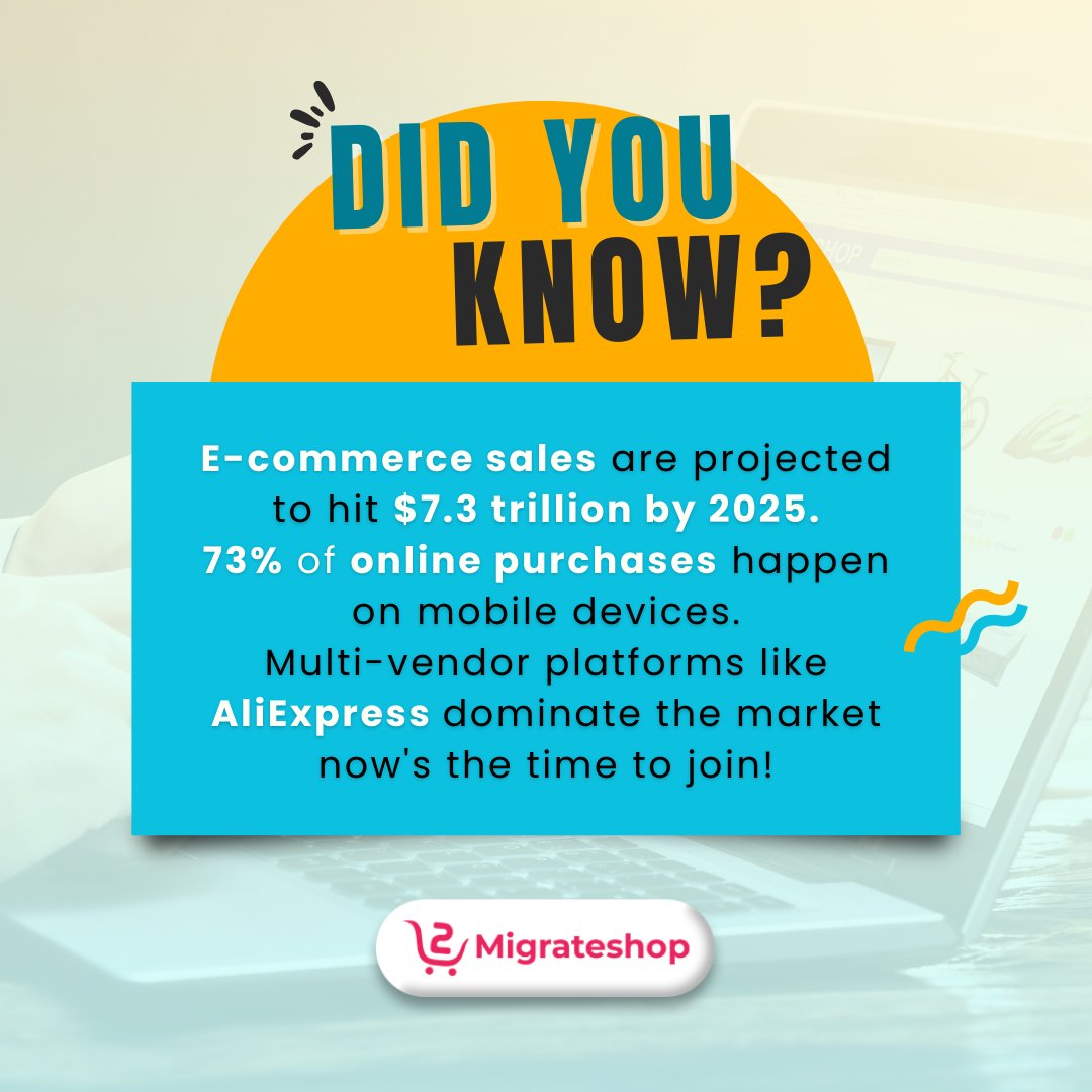 migrateshop's tweet image. 🌐 E-commerce hits $7.3T by 2025! 📱 73% of purchases are mobile. Launch your multi-vendor platform today! 🚀 bit.ly/3hSodY8
#ecommerce #ecommercescript #onlinemarketplace #migrateshop #didyouknow