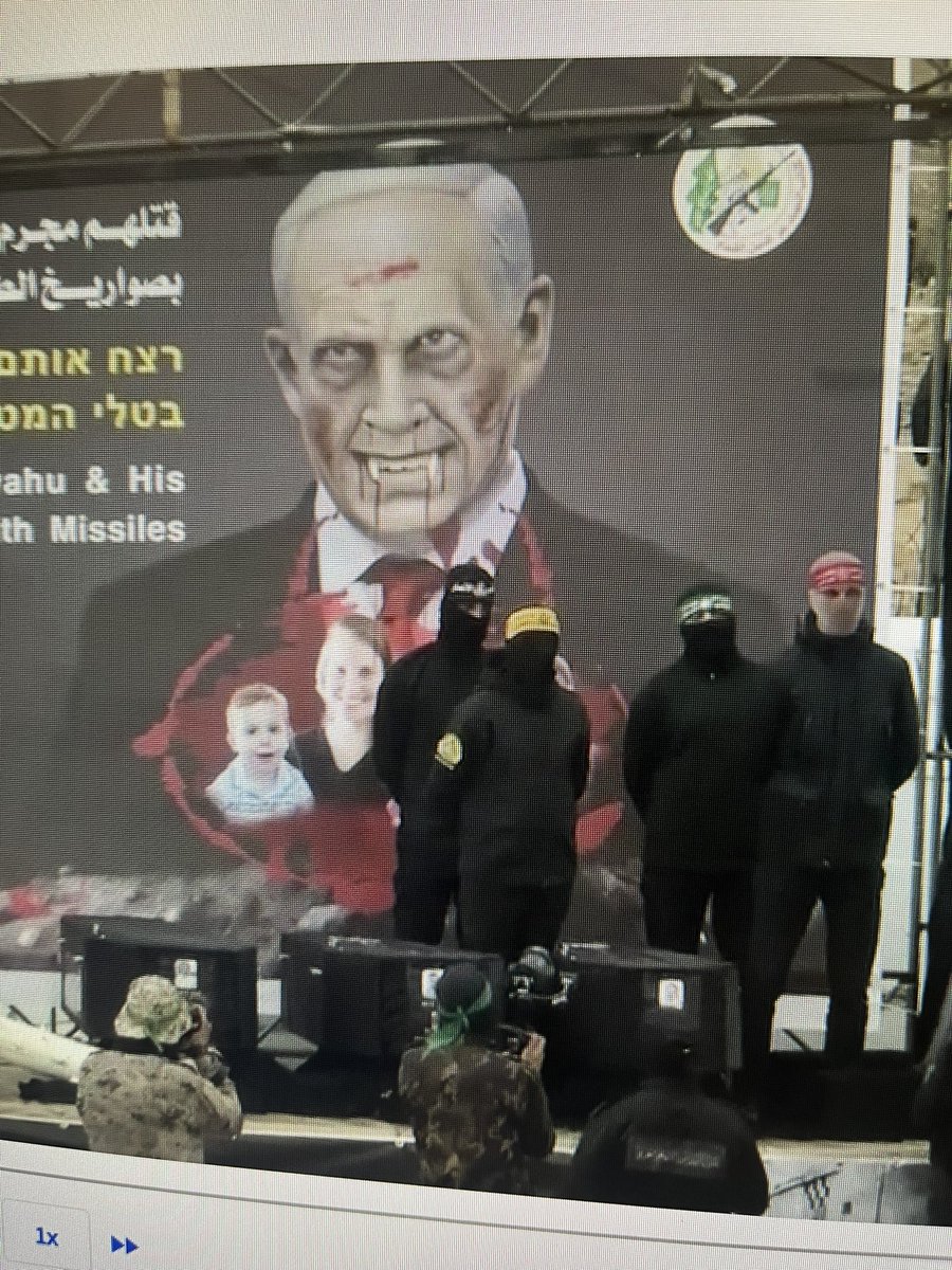 Hamas Propaganda-Schau, bei der Übergabe der Leichen, von den Geiseln, die die Hamas getötet hat.