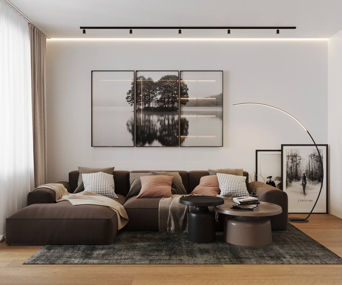 #الرياض 
#تصميم_داخلي

عينكم على جمال التناسق بين اللوحات والكنب💡