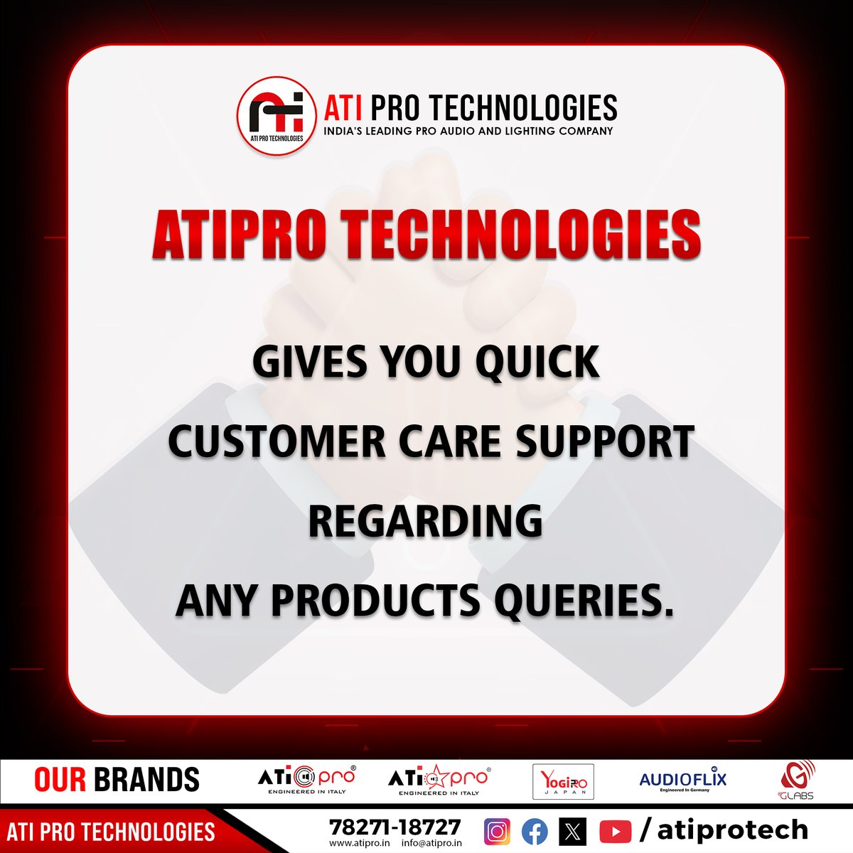 atiprotech's tweet image. ATI Pro Technologies – Quick &amp;amp; Reliable Customer Support

Have product queries? We’re here to help. Get instant assistance and expert guidance for all your needs.

#ATIProTechnologies #CustomerSupport #QuickAssistance #aticustomersupport