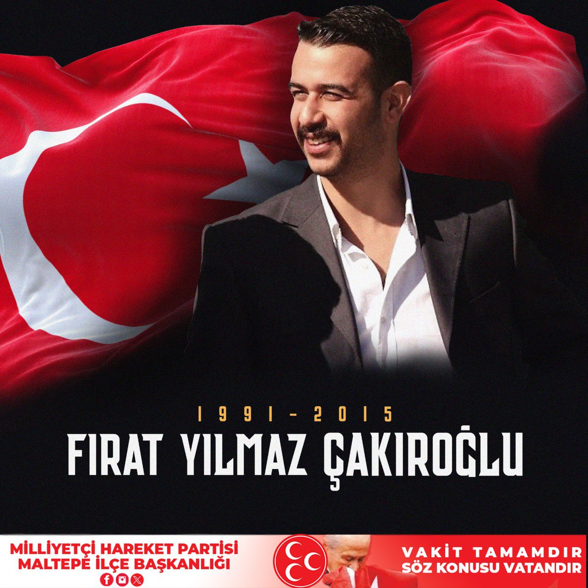 İzmir Ege Üniversitesi'nde eğitimine devam ederken Pkk'lı teröristlerin kalleş saldırısı sonucunda Şehit olan dava arkadaşımız #FıratYılmazÇakıroğlu'nu rahmet, minnet ve dualarla anıyoruz.
#MilliyetçiHareketPartisi 
#mhpmaltepe