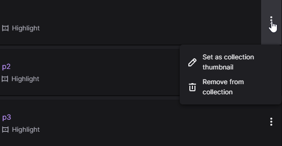 EcksDeeGaming's tweet photo. @TwitchSupport Can you at least make so that you can export videos from the Collection section? https://t.co/FToMOkAYt3