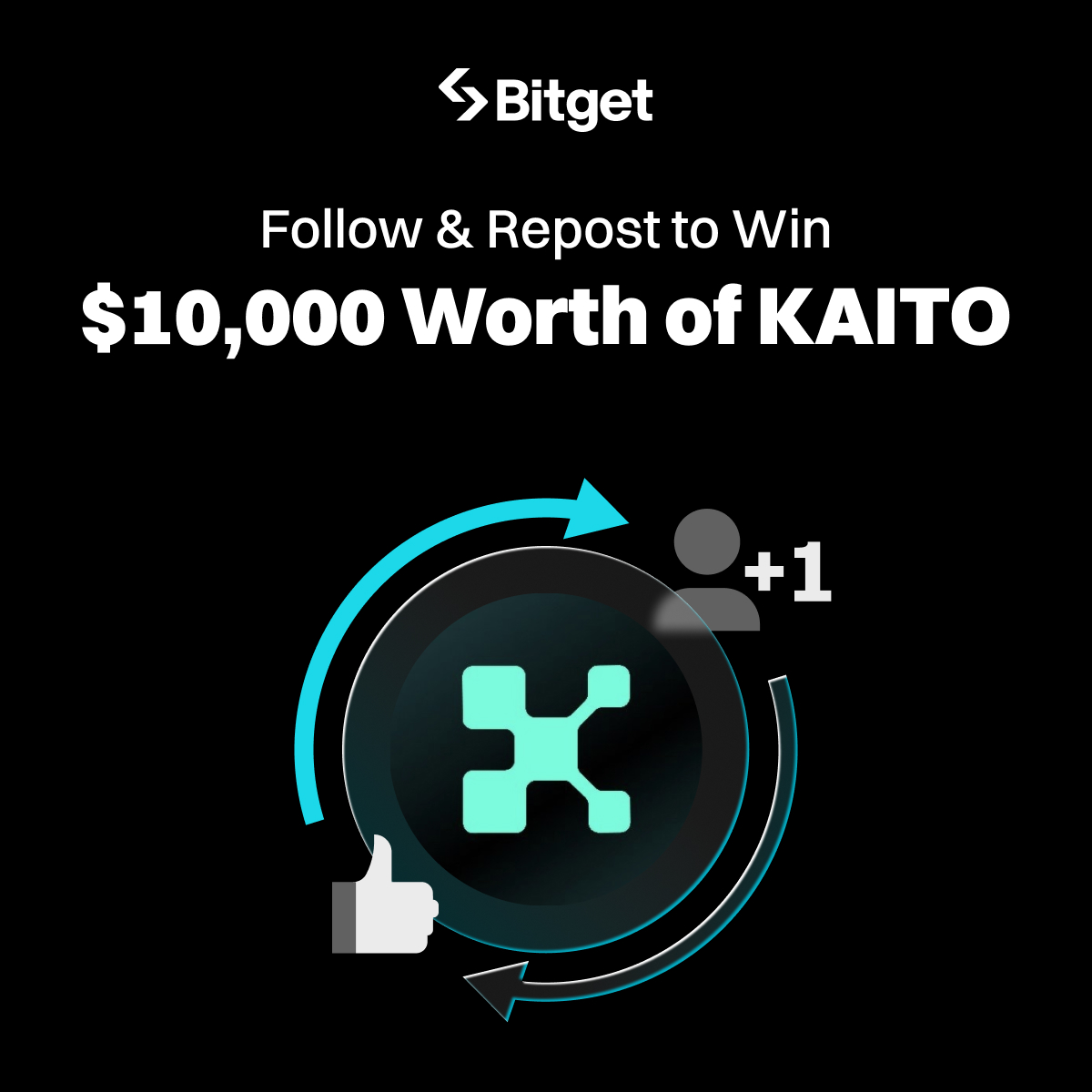 🚨 $10,000 in $KAITO Giveaway 🚨

🔹Follow <a href="/bitgetglobal/">Bitget</a>
🔹RT with #KAITOlistBitget
🔹Enter here: gleam.io/mZE80/10000-wo…

🎁 500 winners will share the prize pool!