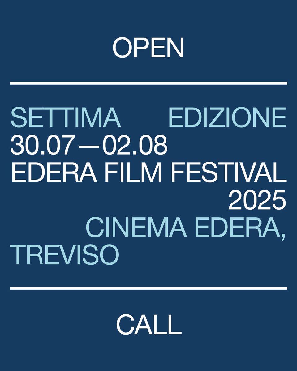 🎬 Sei un giovane regista under 35 e desideri far conoscere il tuo film? 🎞️ 

💡Partecipa alla 7ª edizione dell’#EFF 💥 

⏳ Scadenza bando: 1° aprile 2025

📲 Scopri tutti i dettagli su ederafilmfestival.it e <a href="/FilmFreeway/">FilmFreeway</a> 

#cinemaunder35 #EFF2025 #treviso