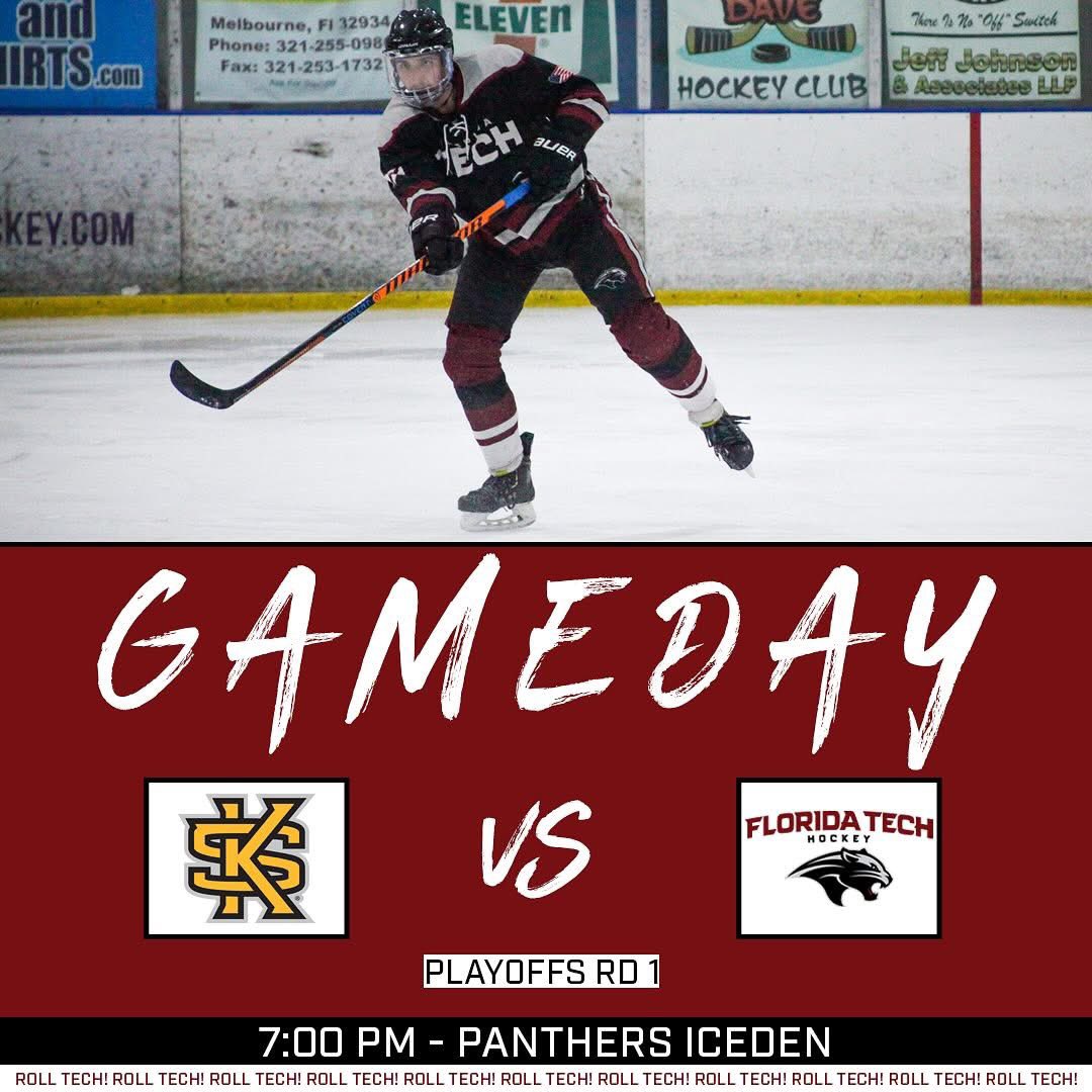 DAY 1 of playoffs 

Panthers are heading south to play at the Panthers Ice Den and will take on Kennesaw State tonight @ 7