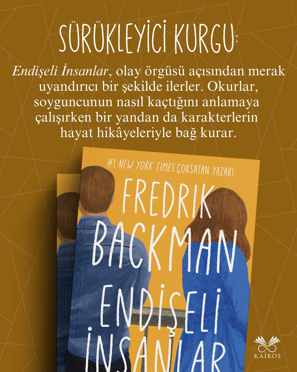 Kairos Kitap (@kairoskitap) on Twitter photo Endişeli İnsanlar, empati, bağ kurma ve insan olmanın getirdiği zorluklar üzerine düşündüren, hem eğlenceli hem de duygusal bir roman. Fredrik Backman’ın hayata dair ince gözlemleri ve karakter derinliğiyle dolu bir kitap arıyorsanız, bu roman tam size göre! 📚 <a href="/KairosKitap/">Kairos Kitap</a> Endişeli İnsanlar, empati, bağ kurma ve insan olmanın getirdiği zorluklar üzerine düşündüren, hem eğlenceli hem de duygusal bir roman. Fredrik Backman’ın hayata dair ince gözlemleri ve karakter derinliğiyle dolu bir kitap arıyorsanız, bu roman tam size göre! 📚 <a href="/KairosKitap/">Kairos Kitap</a>