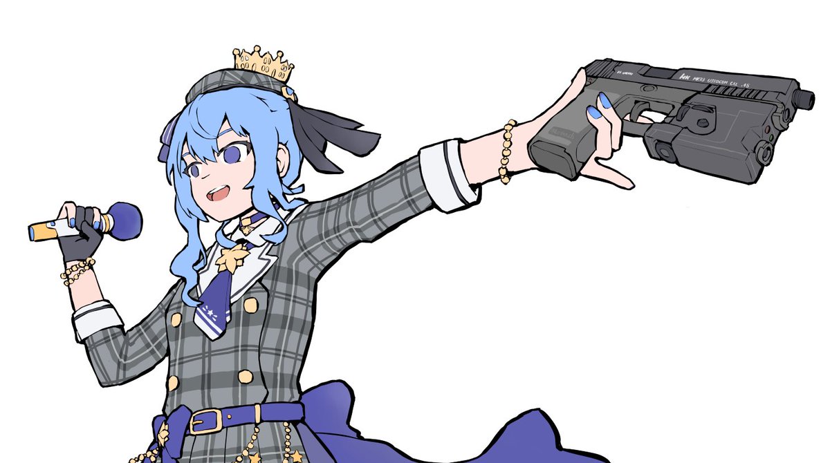 Hardest part of drawing Suisei: plaid pattern

#Vtuber #hololive