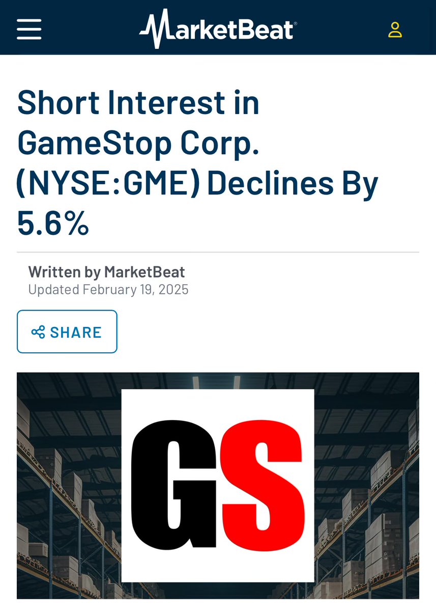 ChuckHodl's tweet image. Short interest is “self reported”. 

I’m sure we can trust Wall Street and MSM to be honest about $GME though, right?