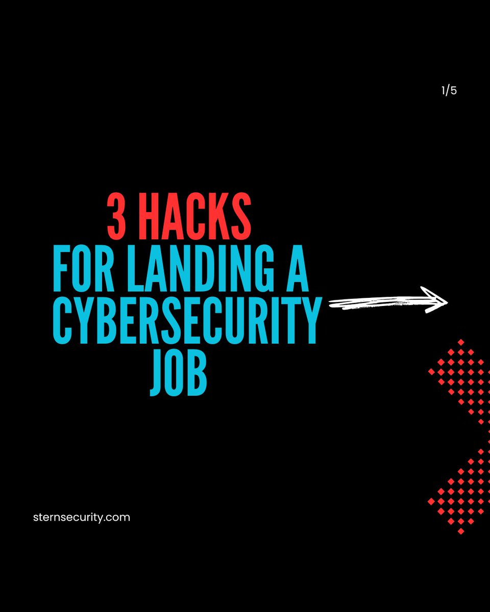Stern_Security's tweet image. Want a cybersecurity job? Volunteer at conferences, network locally, and join online groups to connect with hiring managers. 

#SternSecurity #SecureThePlanet #SmallBusinessSecurity #CES2025 #Cybersecurity2025 #TechJobs