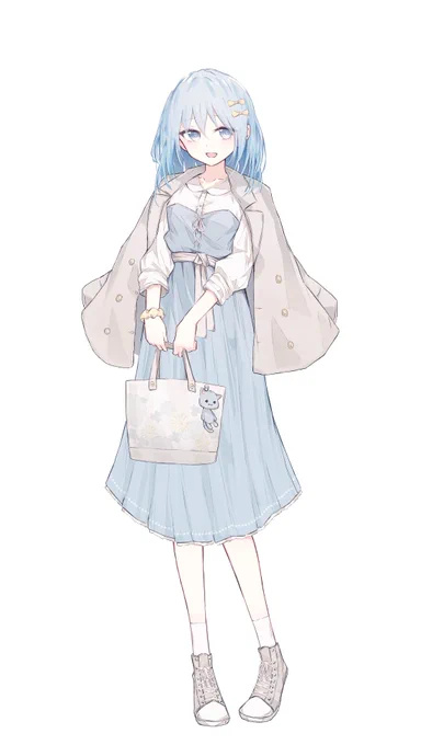 Skebリクエストありがとうございました春っぽいお洋服とか立ち絵とかを描かせていただきました#Skeb #Commission 