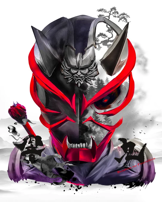 ひびく鬼#仮面ライダー響鬼 #FANART#仮面ライダー響鬼20周年 