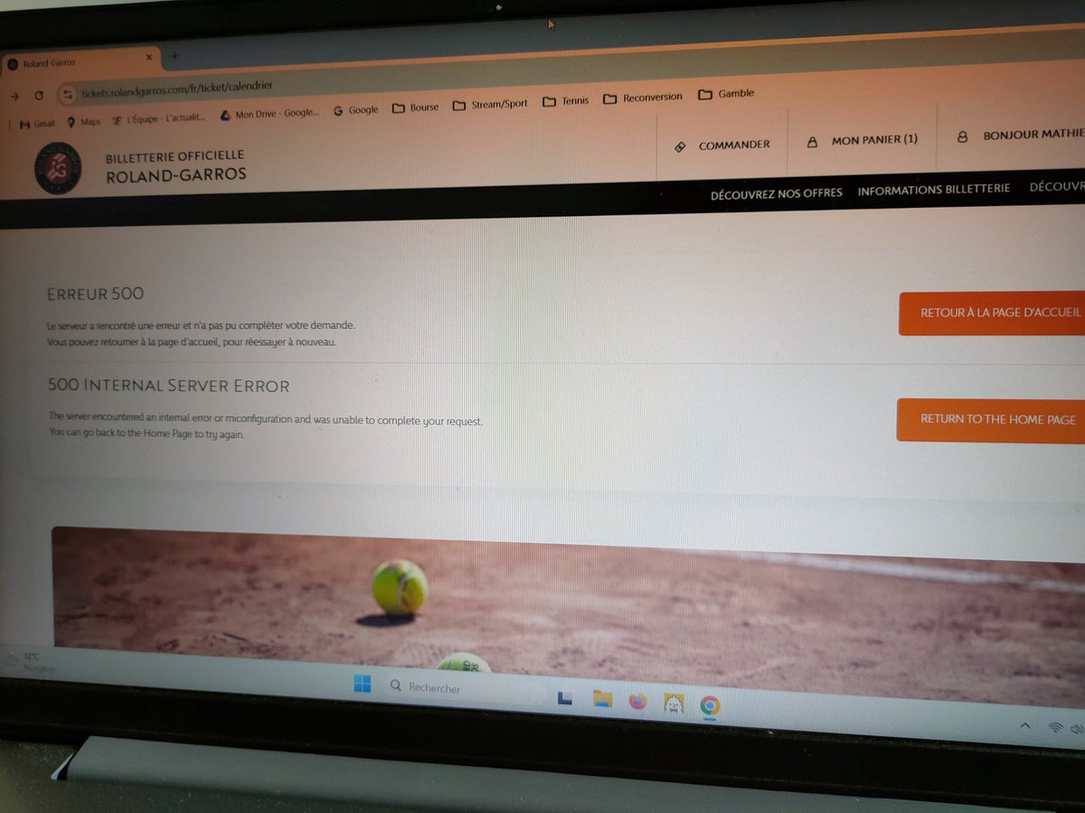 MathieuLeMaon's tweet photo. @FFTennis Tous les ans, il faut attendre 3h pour accéder à la billeterie licenciés. Tous les ans ça buggue au moment de valider son panier. Tous les ans, vous laisser des centaines de milliers de non licenciés tenter d'accéder. A quel moment vous arrêtez d'être des clowns? https://t.co/DGX3eVlWxh