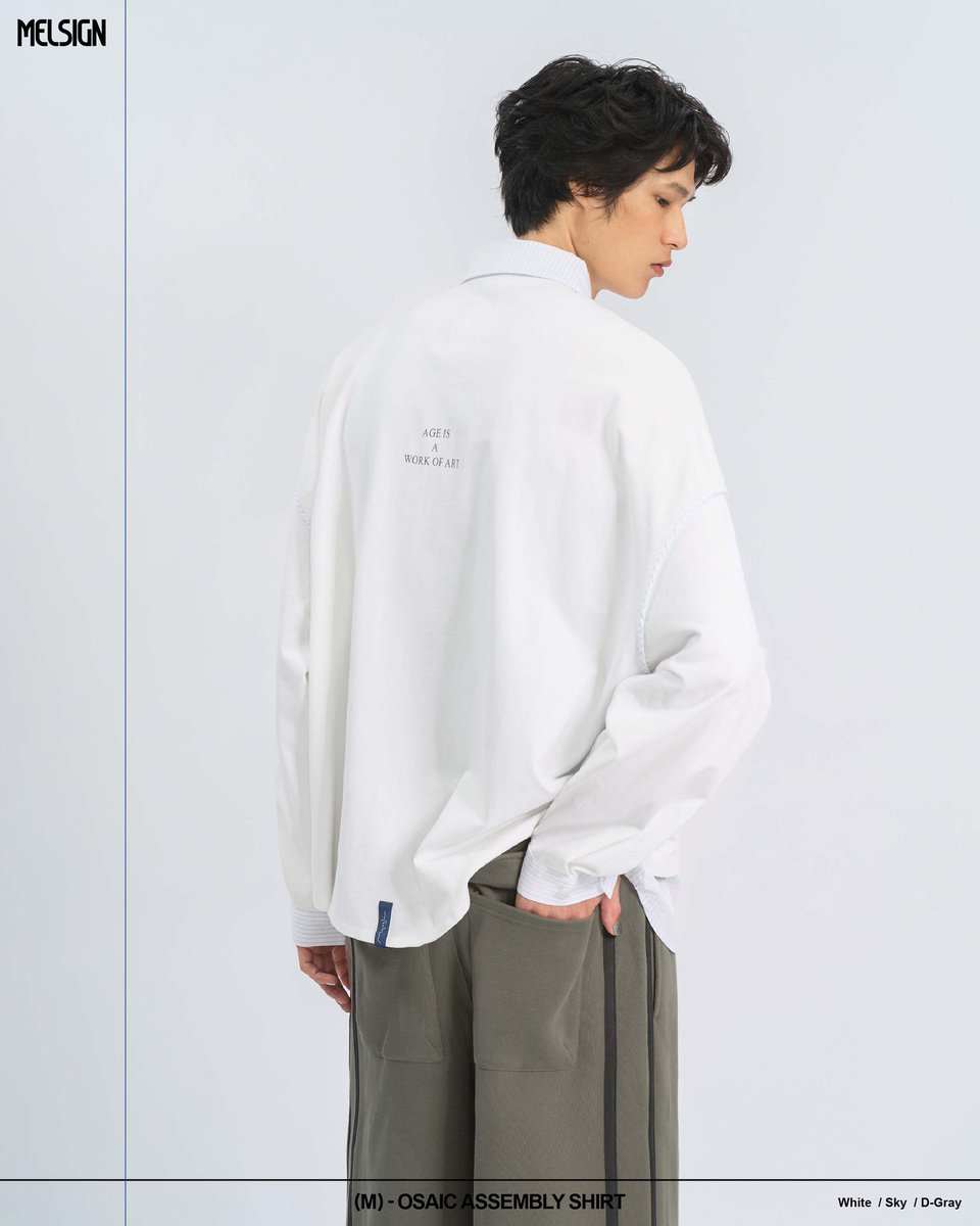 1Shinkirou's tweet photo. MELSIGN
_
Mosaic Assembly Shirt
_
Color : WHITE
_
Size : M.  L.  XL. 
_
Price : ¥ 16,940 (included tax)

#MELSIGN 

https://t.co/2bdBD480jt https://t.co/4BqgjDMlLK