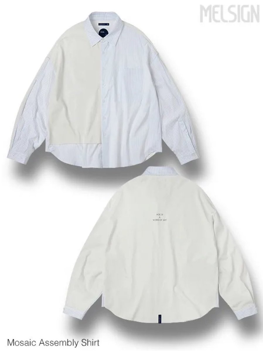 1Shinkirou's tweet photo. MELSIGN
_
Mosaic Assembly Shirt
_
Color : WHITE
_
Size : M.  L.  XL. 
_
Price : ¥ 16,940 (included tax)

#MELSIGN 

https://t.co/2bdBD480jt https://t.co/4BqgjDMlLK