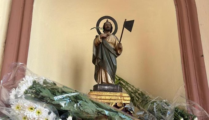 San Judas Tadeo regresa al culto tras el incendio en su altar
