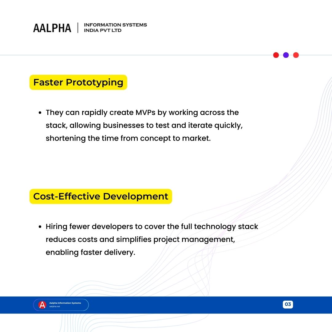 aalphaindia's tweet image. Full Stack Developers are valuable for their versatility in handling both front-end and back-end development, enabling them to manage entire projects efficiently.
Learn why full stack developers are key to faster product launches:
#fullstackdevelopers