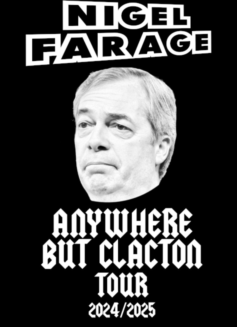 reformexposed's tweet image. Nigel Farage Anywhere But Clacton World Tour

2024
Aug: Arizona USA
Sept: Chicago USA 
Sept: Kuala Lumpur, Malaysia
Nov: Pennsylvania, USA
Dec: NYC, USA
Dec: Washington, DC, USA

2025
Jan: Washington, DC, USA
Feb: Washington, DC, USA

#AnywhereButClacton