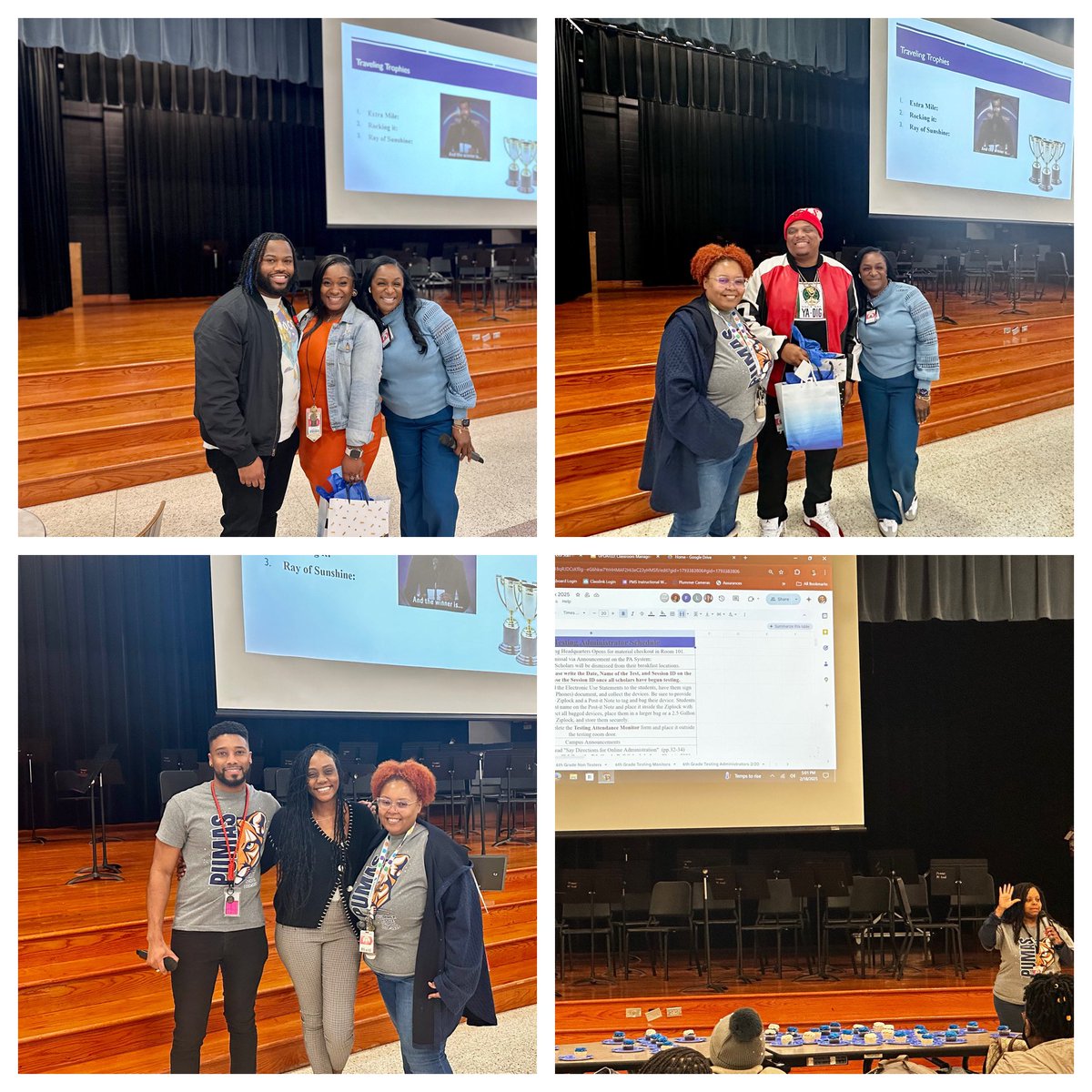 principaldmac's tweet photo. Our faculty meeting featured a dynamic classroom management &amp; engagement PD led by Teacher of the Year, Ms. Slaton 🎓 and Rookie Teacher of the Year, Mr. Coleman 👏. Kudos to Ms. Sanders for prepping us for TELPAS 📚 and a special shout out to this month’s recognized Puma staff! https://t.co/k5uOerRY4A