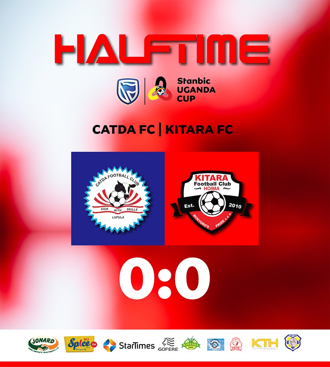 KitarafcHoima's tweet photo. #CATKIT
0-0 || HT'
Barren stalemate at the break.
#StanbicaUgandaCup || #51stEdition
#KitaraUpdates || #PrideOfBunyoro https://t.co/WgKgKx2YmK