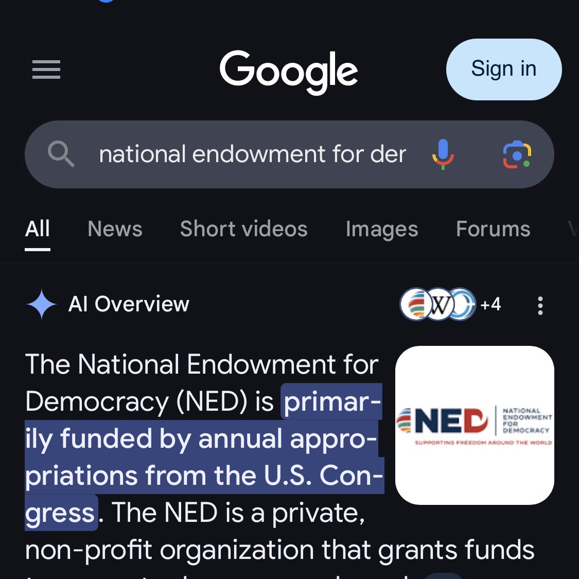 Buckaroo_4_U's tweet image. >Google a simple question about Ukraine politics
>The first result is tax funded propaganda
Here’s the big question; did this link become the top search result organically? If no, did Google put it at the top? If also no, is there an entity capable of manipulating Googles Algo?