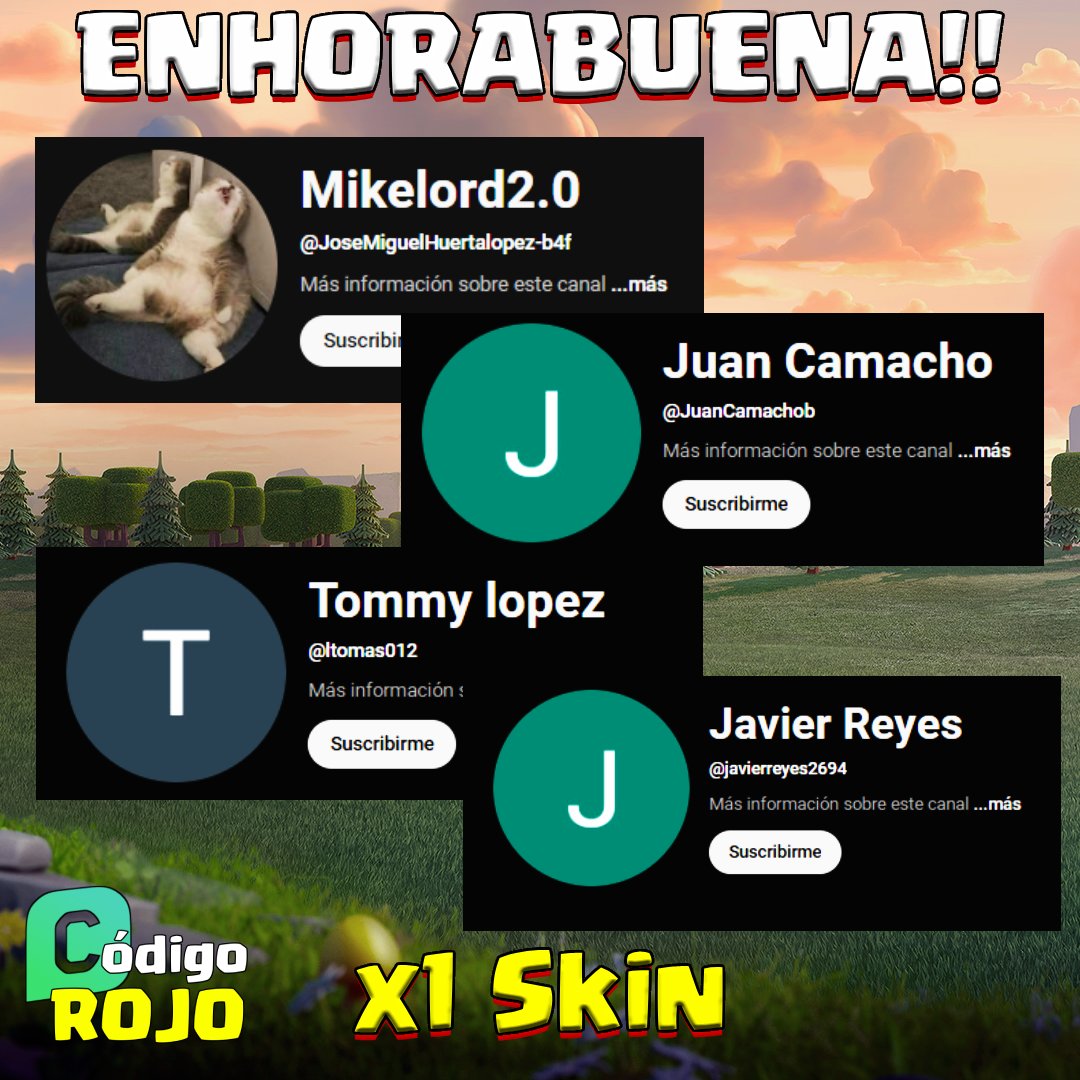 ¡FELICIDADES a los GANADORES! 🎉
🎁 Premio: x1 Skin youtu.be/2DwUoP-Bl7U
Vendrán más sorteos en el canal (¡pueden aparecer en cualquier video!)
Gracias a vosotros!!
Gracias por todo el apoyo  😽❤️