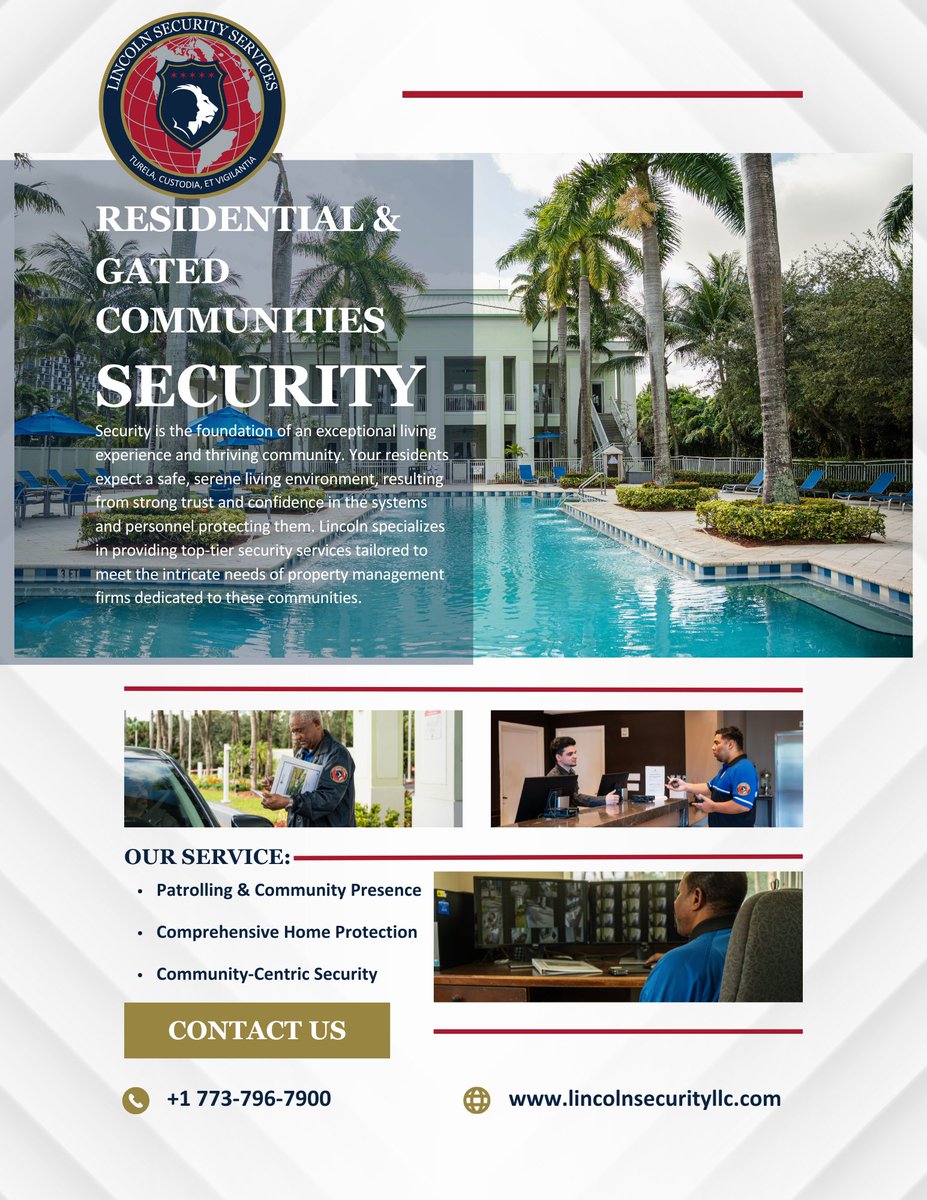 LincolnSec's tweet image. 🏡 Secure Communities, Safe Homes 🛡️

Peace of mind starts with trusted security solutions for residential and gated communities. At Lincoln, we provide tailored security services to ensure a safe and welcoming environment for residents and guests.

#LincolnSecurity