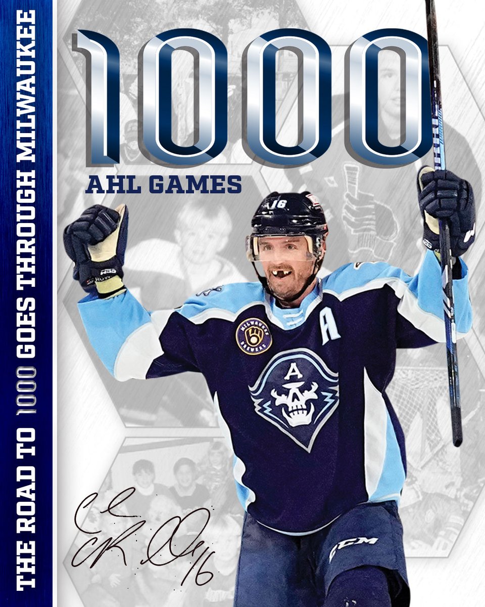 Mr. 1️⃣0️⃣0️⃣0️⃣ 

Congratulations to our very own Cal O'Reilly on reaching 1,000 <a href="/TheAHL/">American Hockey League</a> games, a feat only eight other players in league history have ever achieved.

#MILhockey