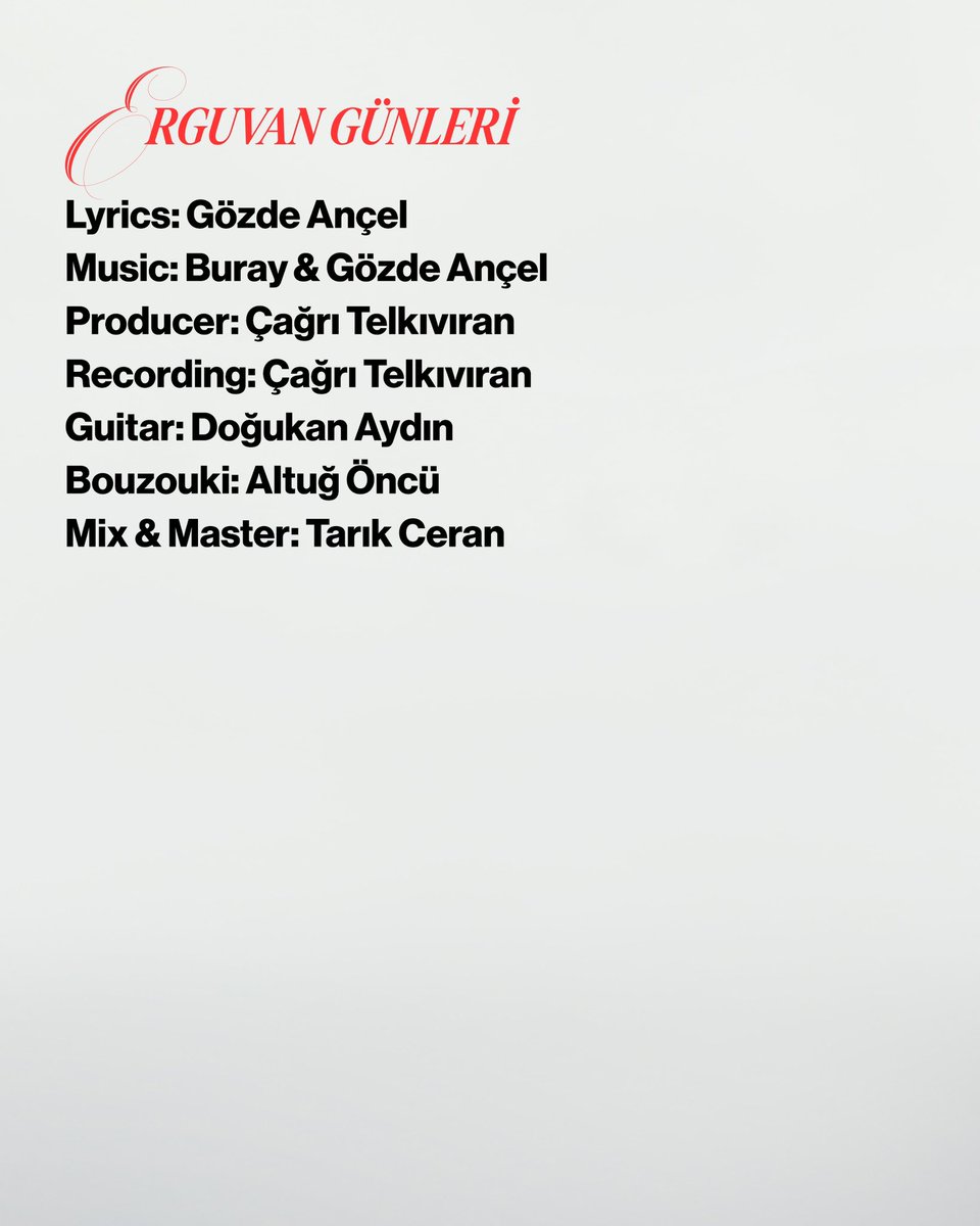 sibelcan's tweet image. Erguvan Günleri’nin hikayesi… 🌹

Lyrics: Gözde Ançel @gozdeancel 
Music: Buray &amp;amp; Gözde Ançel @Buraymusic @gozdeancel 
Producer: Çagri Telkiviran @Cagritelkiviran