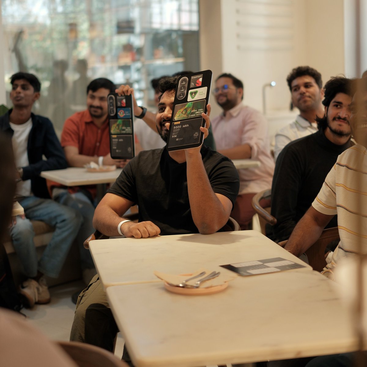 nothingindia's tweet photo. Yesterday, with @Snapdragon_IN and @AkisEvangelidis alongside us, we gave an exclusive preview of the Phone (3a) Series to our community. You simply had to be there.
Join our community (https://t.co/TOZvXageHX) for all such tea. Or sometimes coffee. Location: @arakucoffeein https://t.co/dbL0dgx2xf