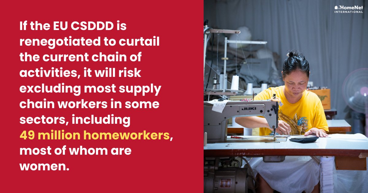 🗣️ Our voices matter! Worker organizations and trade unions from key garment-producing countries are speaking up against the EU Commission's Omnibus proposal that threatens the #CSDDD!

📢 Millions of workers depend on it, including #Homeworkers!

✍️ Read our Open Letter: