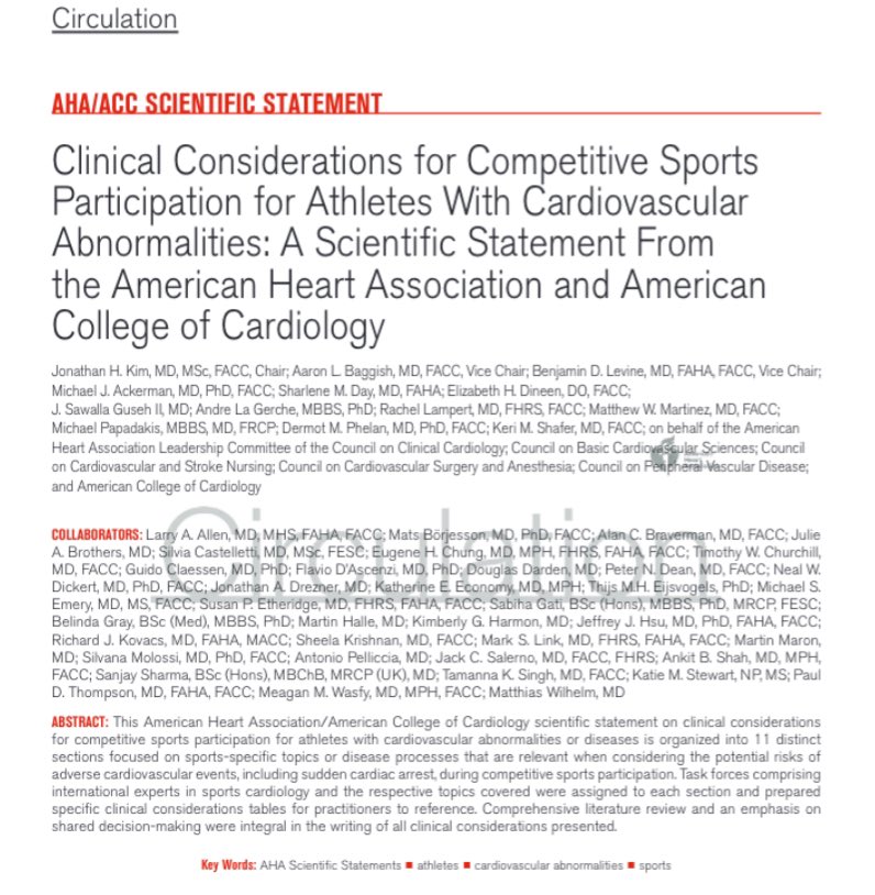 Jeff Hsu, MD, PhD (@jeffhsumd) on Twitter photo 🚨 Ten years since its last iteration, the updated AHA/ACC #SportsCardio Guidelines are finally here!
Herculean effort led by <a href="/jonathankimmd/">Jonathan Kim, MD, MSc, FACC, FAHA</a> Aaron Baggish & Ben Levine
Honored to be a part of this new foundational document for the field
ahajournals.org/doi/10.1161/CI… 🚨 Ten years since its last iteration, the updated AHA/ACC #SportsCardio Guidelines are finally here!
Herculean effort led by <a href="/jonathankimmd/">Jonathan Kim, MD, MSc, FACC, FAHA</a> Aaron Baggish & Ben Levine
Honored to be a part of this new foundational document for the field
ahajournals.org/doi/10.1161/CI…