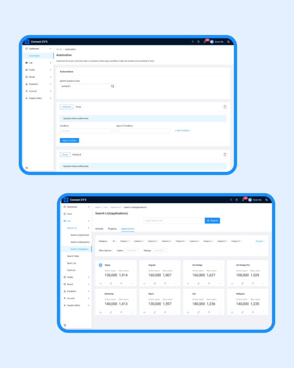 marsdevs's tweet image. Crafting the Future of AI Job Portals – Design Showcase | Episode 18
Discover the art of intuitive design with our latest creation! From seamless UI to data-driven dashboards, our design transforms the Connect CV’S experience.
#MarsDevs #UIDesign #AIJobPortal #DesignMatters
