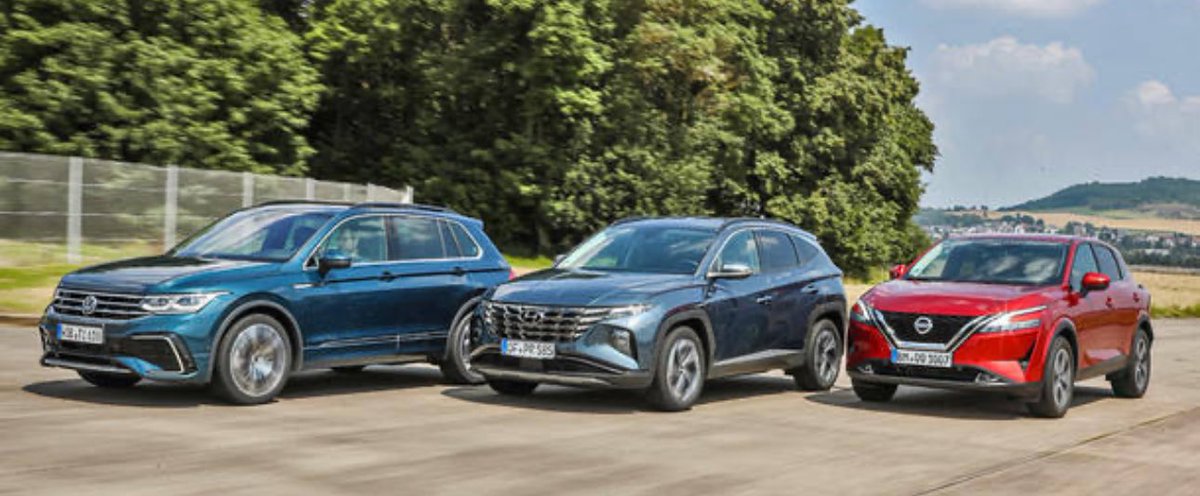 Beyler merhaba
1-Tucson prime plus,
2-Qashqai platinium premium
3-Tiguan Life
Bu arabaların arasında kaldım 0 veya 0 a yakın alacağım 
kafam karışık ne tavsiye edersiniz bütçe 2
Bu arada qashqai 1.3 1.5 e power ve tucson hybrid dizel benzin çok fazla seçenek var bu arabalarda