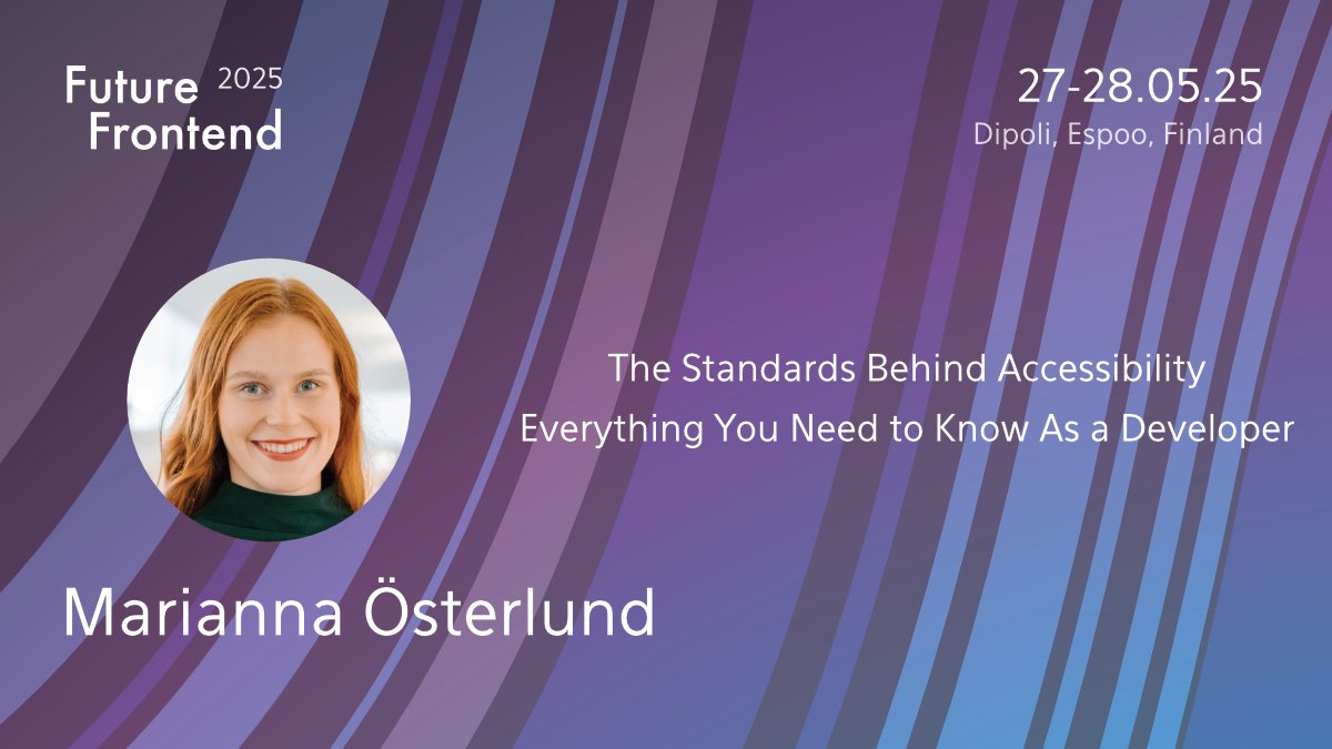 Future_Frontend's tweet image. Accessibility is important but do you understand the laws behind it?

Marianna Österlund did the boring part and went through the latest EU legislation to understand how it affects web development.

Join us at #FutureFrontend (27-28.5, Espoo, Finland).

futurefrontend.com/speakers/#mari…