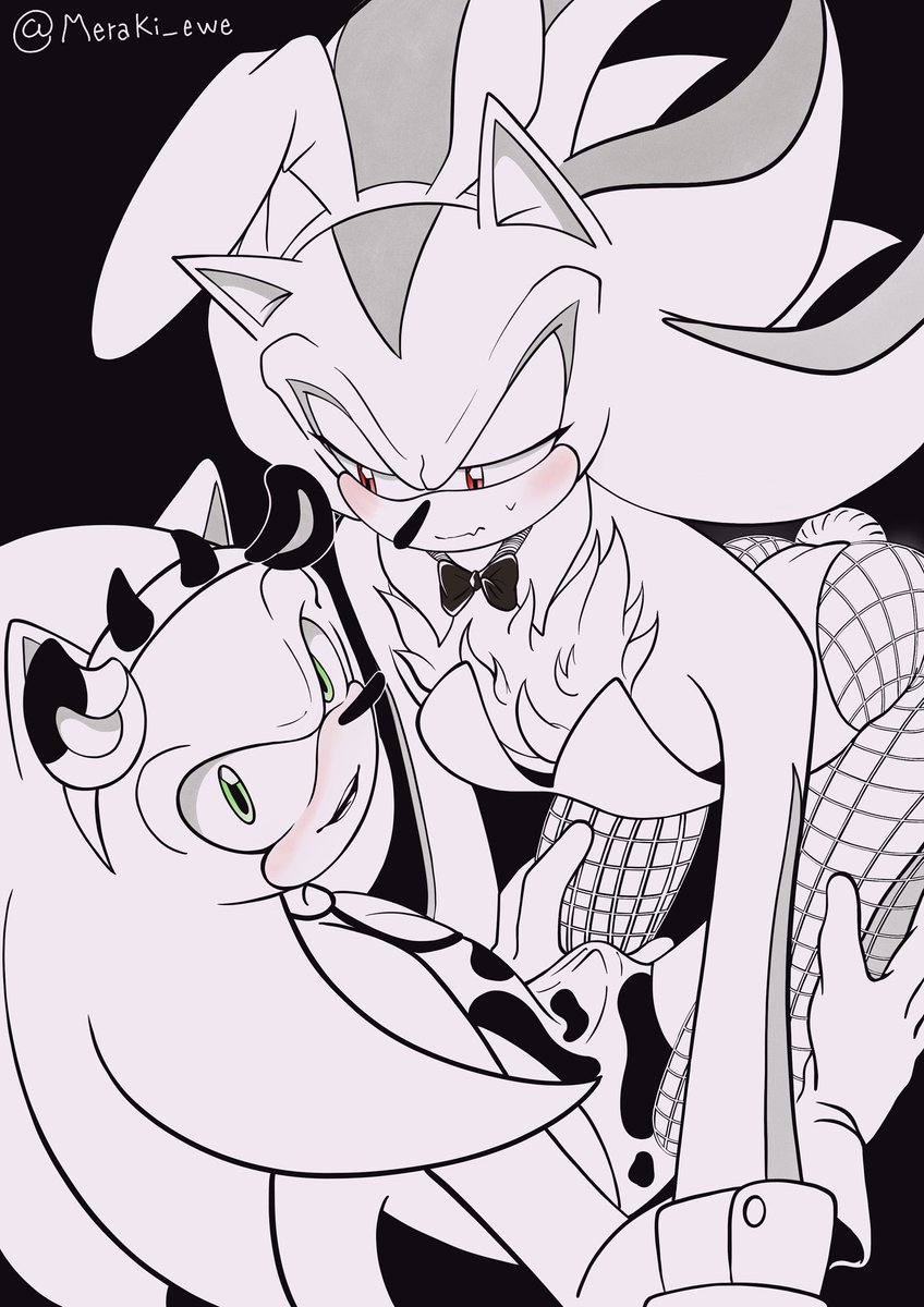Meraki_ewe's tweet photo. Dejando de lado al shadow latino, quise hacer algo un poco diferente👀
Un poco de shadow bunny y  Sonic cow basado en el último arte de la preciosisima @ShipsLucia , amé hacer esto jaja 
#sonadowfanart #sonadow #ShadowTheHedgehog #SonicTheHedgehog https://t.co/q0MVsiiQmJ