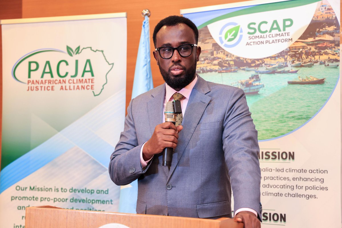 SCAP_Somalia's tweet photo. The @MoECC_Somalia is steadfast in working with CSOs and development partners to advance climate justice. Climate change has had a great impact on our communities.
We need to pull our efforts together to ensure Somalia gets climate justice.
~ DG @yussufsamatar
#SCAPLaunch https://t.co/84S8RNYLSl