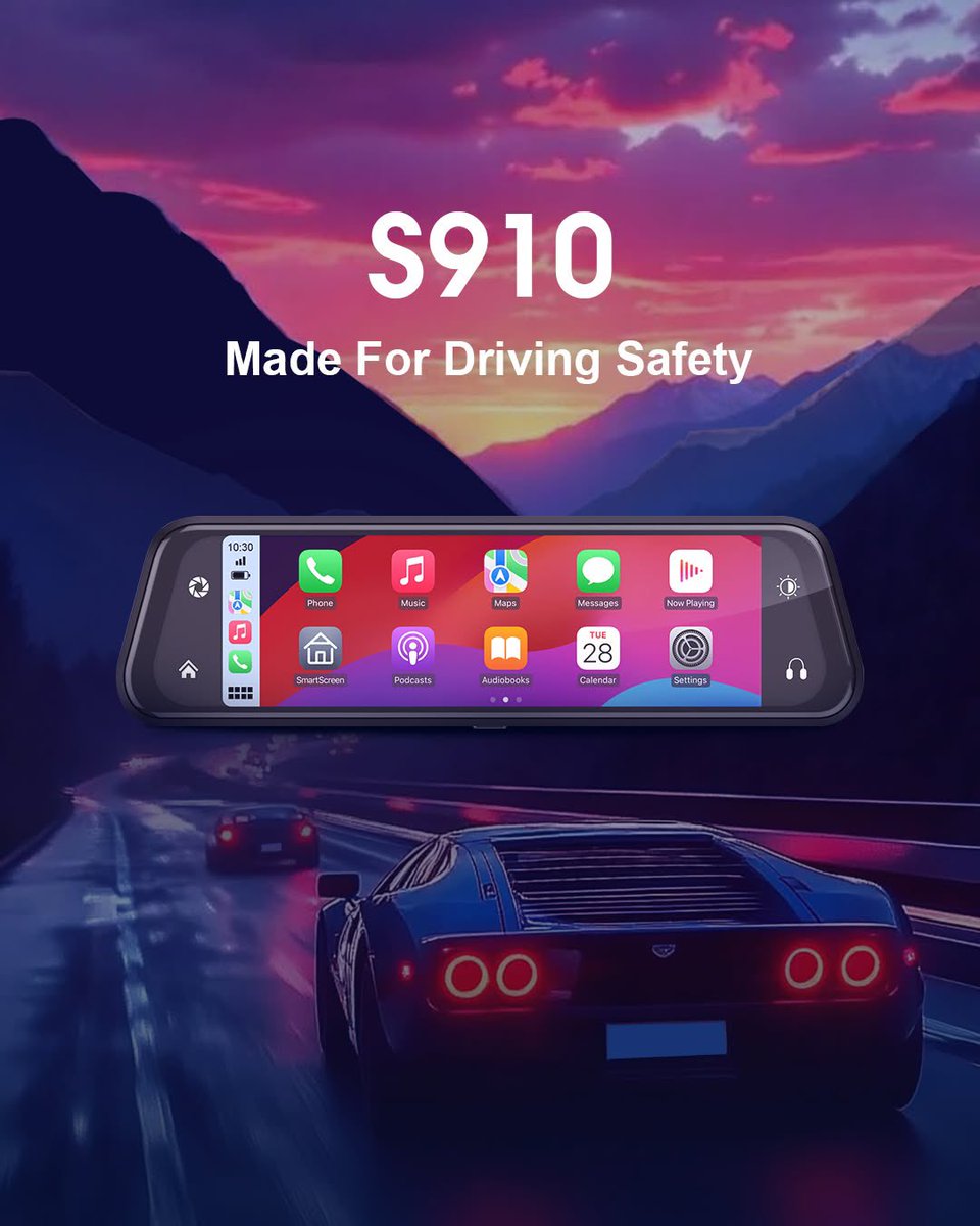 steelmateuk's tweet photo. Check out the Steelmate S910 Apple CarPlay/Android Auto dash cam with rear camera.

✅ 2.5K Front + 1080P Rear Dash Cam
✅ Wireless Apple CarPlay/Android Auto
✅ Reverse Camera &amp; Parking Guidelines
✅ Built-in Wi-Fi and App Control
✅ Windscreen Mounted or Clip Over

#steelmateuk https://t.co/S8j1rMS5IX