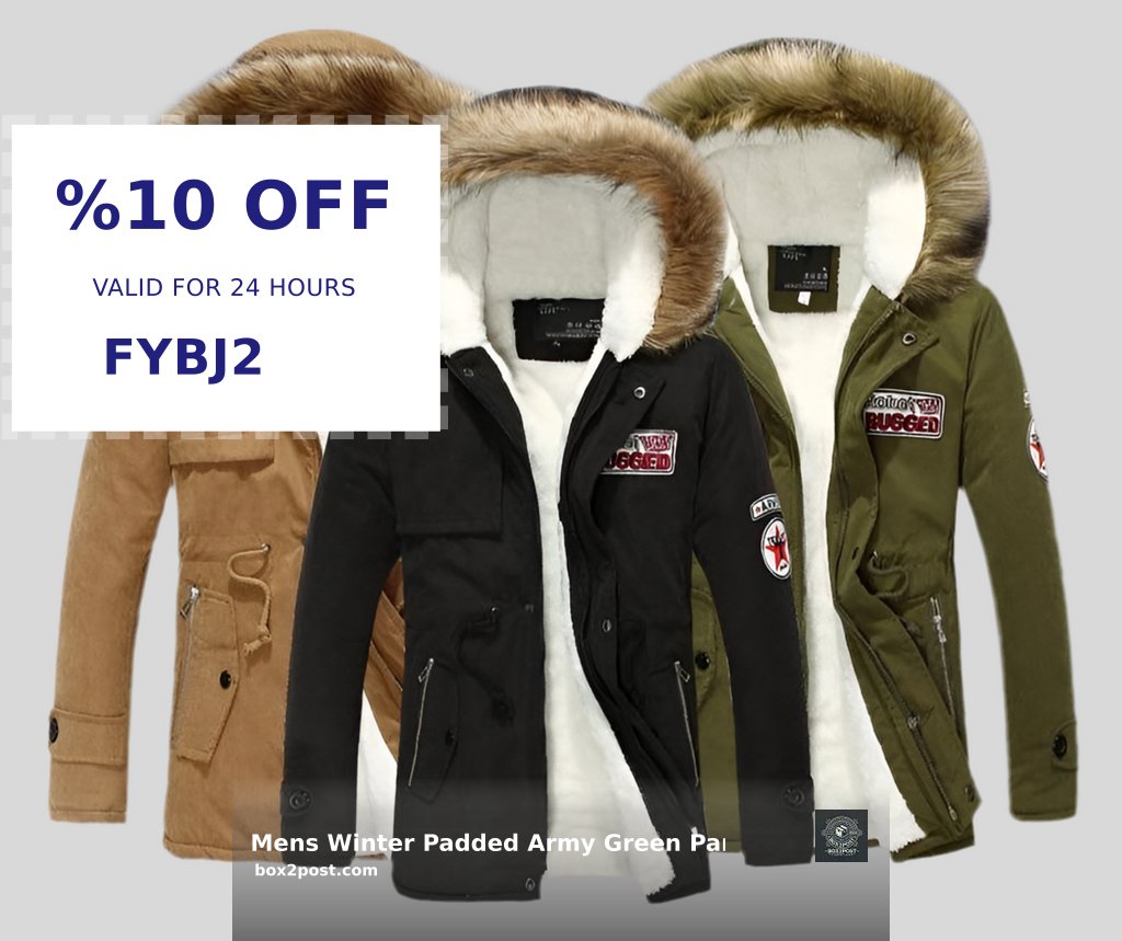 box2post's tweet photo. Stay warm and stylish this winter with our Men’s Winter Padded Army Green Parka! 🌨️❄️ Featuring a cozy fur collar and high-quality cotton fleece lining, it’s the perfect blend of comfort and fashion. 🧥 Grab yours now at just £25! #WinterFashion 👉 https://t.co/rHWvUD6Er8 https://t.co/PuAzEm54qP