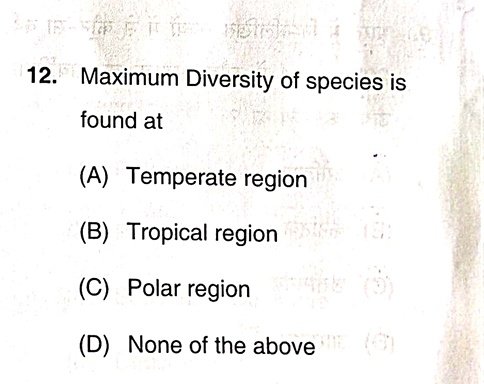 CSExamination's tweet image. CGPSC Prelims Exams 2025 !!

Topic:  Environment and Ecology 

𝗖𝗼𝗺𝗺𝗲𝗻𝘁 𝘆𝗼𝘂𝗿 𝗮𝗻𝘀𝘄𝗲𝗿 !

[ 𝐒𝐭𝐮𝐝𝐲 𝐭𝐢𝐩: Revise the entire topic of species richness and diversity ]

#UPSCPrelims #UPSC #uppsc #roaro #mppsc #ukpsc #HPSC #JPSC #CGPSC