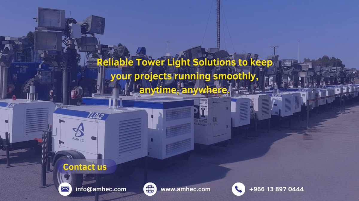 AMHEC_CO's tweet image. We handle a wide range of projects, offering comprehensive solutions including facility management, and Tower Light services, ensuring seamless operations for our clients in various industries.
#FacilityManagement #PowerLight #ProjectSolutions #AMHEC #SaudiArabia