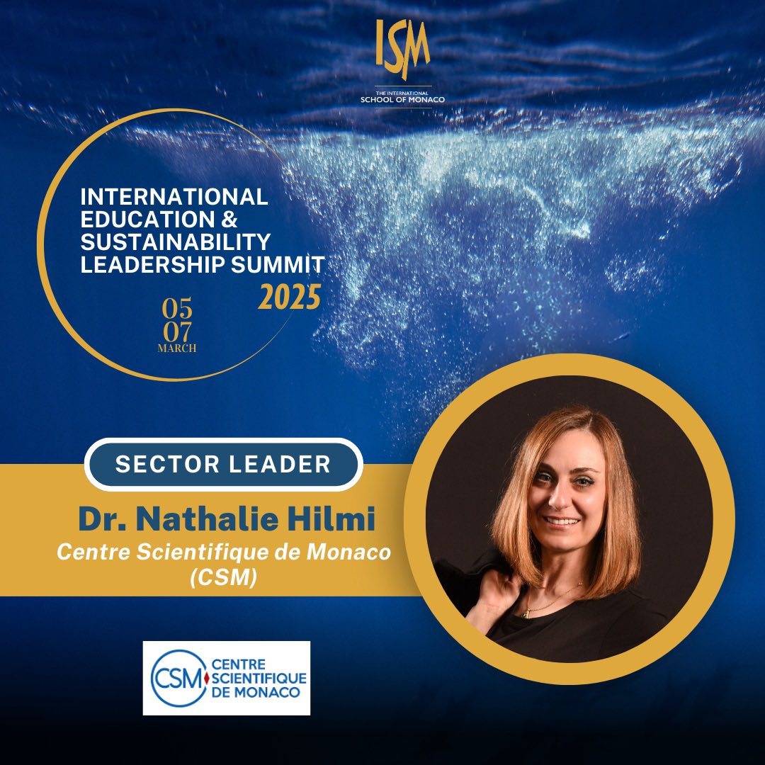 ⚡ Meet the leaders shaping the IESL #Sustainability Summit, March 5-7 at ISM!

Today, we introduce Dr Nathalie Hilmi from the Centre Scientifique de Monaco (CSM), an expert in #macroeconomics &amp; international #finance. 📊

🔜 More inspiring #IESL leader profiles coming soon! 🌱