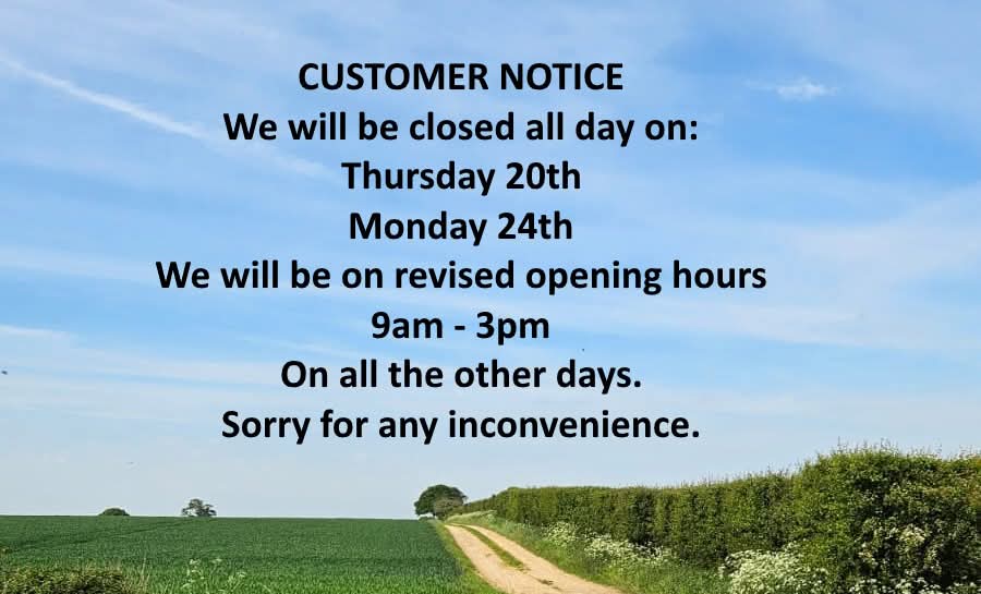 Revised hours until 10th March