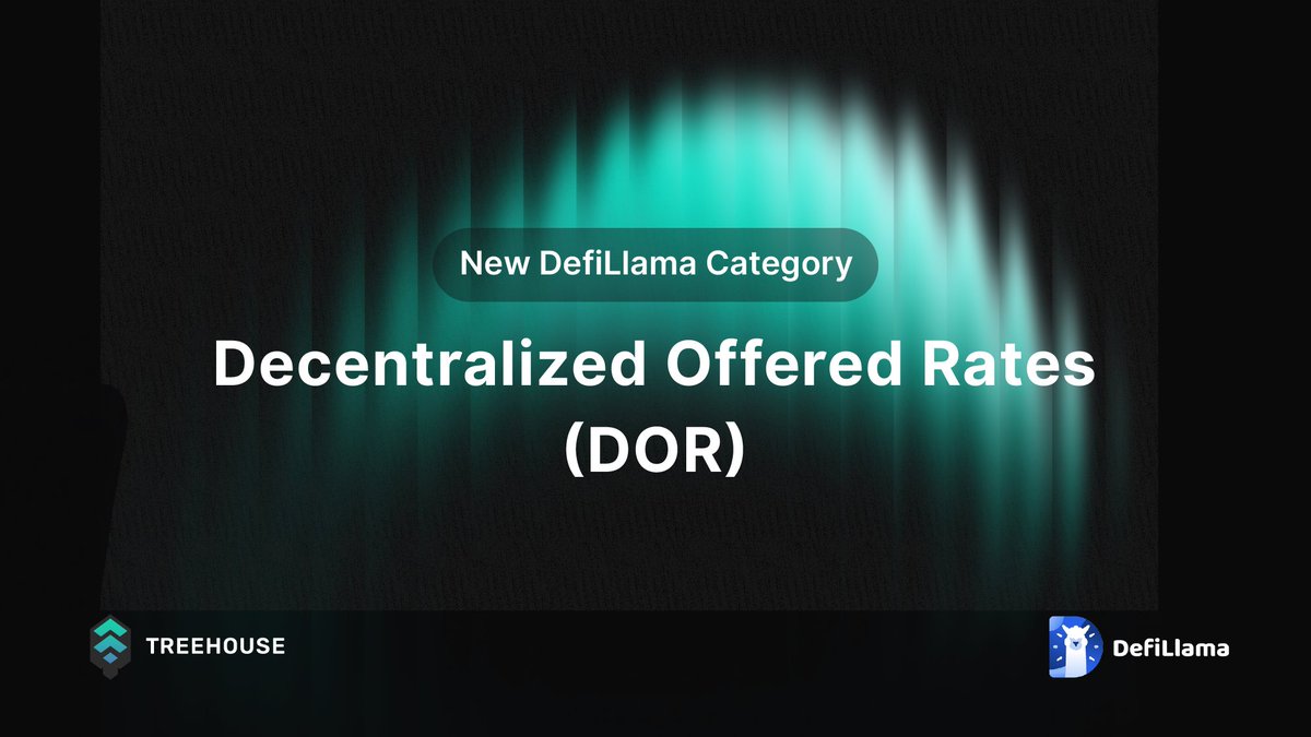 Treehouse (@treehousefi) on Twitter photo 🚨 DOR: A New Category on <a href="/DefiLlama/">DefiLlama.com</a> 🦙
We're not just a "Liquid Staking" protocol.
As the first protocol in DOR, we're establishing benchmark interest rates for DeFi—similar to how TradFi has SOFR & LIBOR.
What does this mean for DeFi? 🧵👇
defillama.com/protocols/dor 🚨 DOR: A New Category on <a href="/DefiLlama/">DefiLlama.com</a> 🦙
We're not just a "Liquid Staking" protocol.
As the first protocol in DOR, we're establishing benchmark interest rates for DeFi—similar to how TradFi has SOFR & LIBOR.
What does this mean for DeFi? 🧵👇
defillama.com/protocols/dor