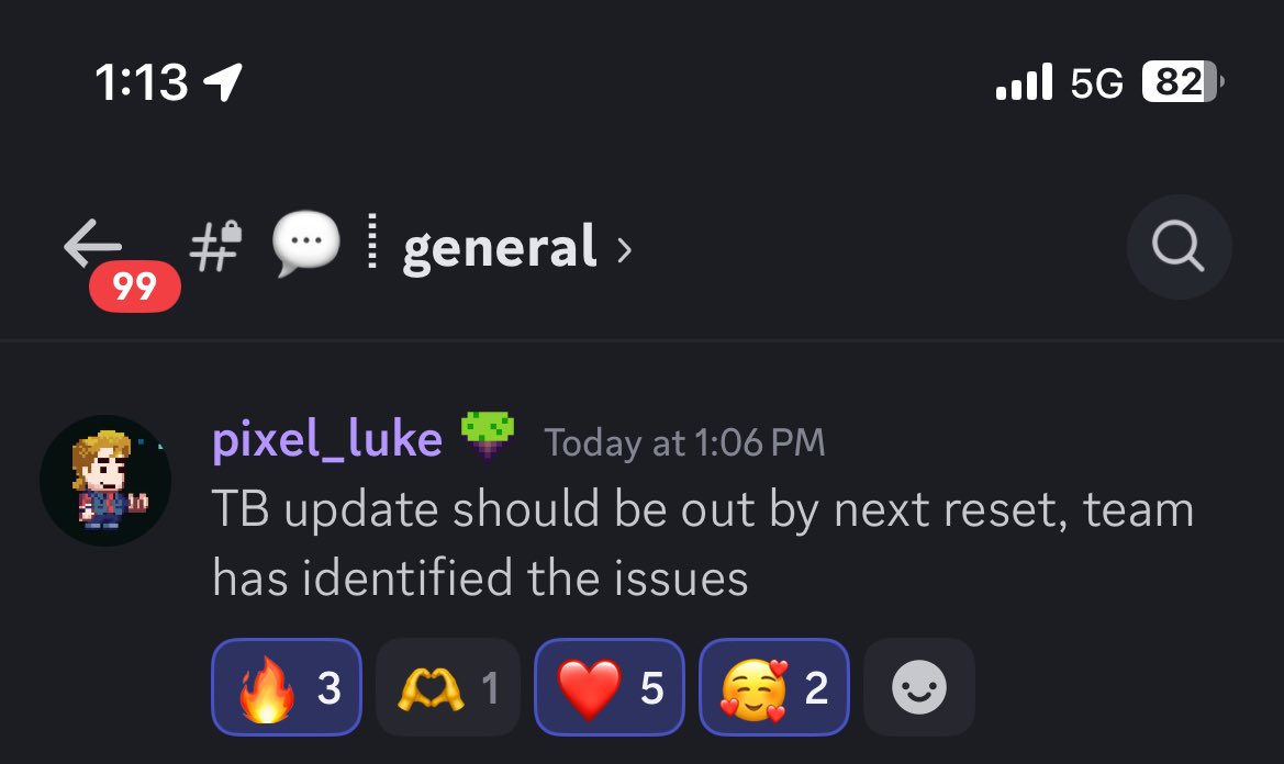 cocajacee's tweet photo. I know some of you are really frustrated with this current tb, but have faith on @pixels_online team, especially to @whatslukedoing he always listen to us and doing the best he can to take action as possible. Support the best web3 game! LFG! 🔥

#Pixels #Bestweb3game https://t.co/xS8vLBIMhg